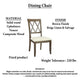 Jesa 5pc Round Dining Table Set, White Botticino Italian Marble, Walnut Brown By The Urban Port