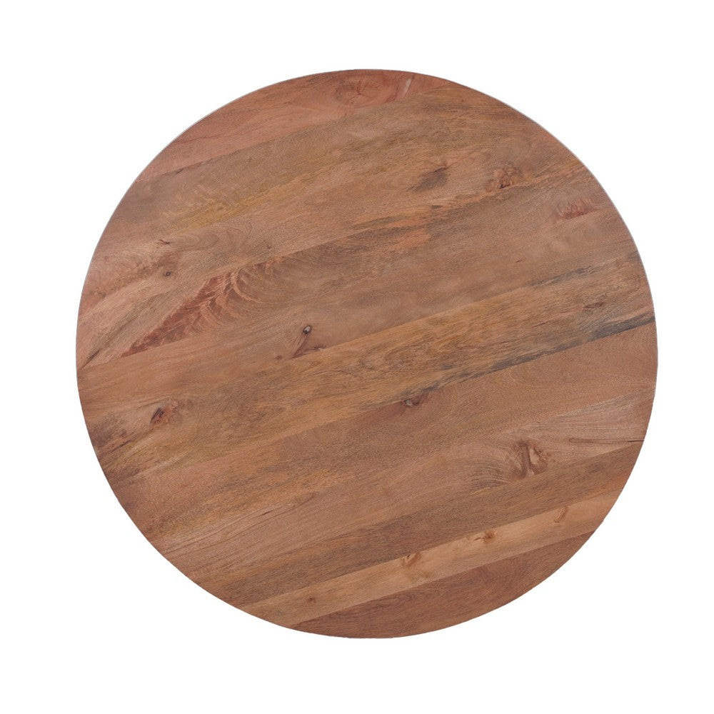 Kios 5pc Round Dining Table Set, Splayed Legs, Curved Back, Brown By The Urban Port