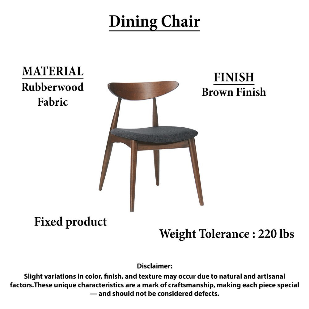Kios 5pc Round Dining Table Set, Splayed Legs, Curved Back, Brown By The Urban Port