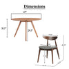 Kios 5pc Round Dining Table Set, Splayed Legs, Curved Back, Brown By The Urban Port
