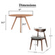 Kios 5pc Round Dining Table Set, Splayed Legs, Curved Back, Brown By The Urban Port