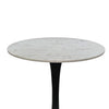 Kema 5pc Dining Table Set, Tulip Pedestal Base, Round White Marble, Black By The Urban Port