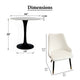 Kema 5pc Dining Table Set, Tulip Pedestal Base, Round White Marble, Black By The Urban Port