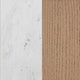 Tisa 34" Round Coffee Table | Banswara Marble Top | Organic Fluted Drum Base | Natural Brown By The Urban Port