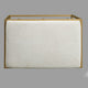 Syna 24" Modern Ottoman Bench | Glam Gold Metal Frame | Off White Boucle Upholstered Seat By The Urban Port