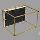 Syna 24" Modern Ottoman Bench | Glam Gold Metal Frame | Off White Boucle Upholstered Seat By The Urban Port