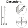 Hiya Freestanding Hat, Coat Rack | 8 Branch Hooks | Whitewash Teakwood | 72" By The Urban Port
