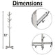 Hiya Freestanding Hat, Coat Rack | 8 Branch Hooks | Whitewash Teakwood | 72" By The Urban Port