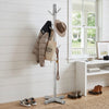 Hiya Freestanding Hat, Coat Rack | 8 Branch Hooks | Whitewash Teakwood | 72" By The Urban Port