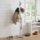 Hiya Freestanding Hat, Coat Rack | 8 Branch Hooks | Whitewash Teakwood | 72" By The Urban Port