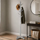 Hiya Freestanding Hat, Coat Rack | 8 Branch Hooks | Whitewash Teakwood | 72" By The Urban Port