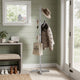 Hiya Freestanding Hat, Coat Rack | 8 Branch Hooks | Whitewash Teakwood | 72" By The Urban Port