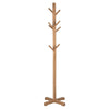 Hiya Freestanding Hat, Coat Rack | 8 Branch Hooks | Natural Brown Teakwood | 72" By The Urban Port