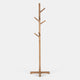 Hiya Freestanding Hat, Coat Rack | 8 Branch Hooks | Natural Brown Teakwood | 72" By The Urban Port