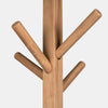 Hiya Freestanding Hat, Coat Rack | 8 Branch Hooks | Natural Brown Teakwood | 72" By The Urban Port