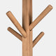 Hiya Freestanding Hat, Coat Rack | 8 Branch Hooks | Natural Brown Teakwood | 72" By The Urban Port