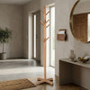 Hiya Freestanding Hat, Coat Rack | 8 Branch Hooks | Natural Brown Teakwood | 72" By The Urban Port