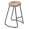 30’’ Saddle Seat Bar Stool with Metal Legs Brown and Black By The Urban Port UPT-37900