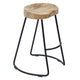30’’ Saddle Seat Bar Stool with Metal Legs Brown and Black By The Urban Port UPT-37900