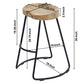 30’’ Saddle Seat Bar Stool with Metal Legs Brown and Black By The Urban Port UPT-37900