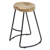 30’’ Saddle Seat Bar Stool with Metal Legs Brown and Black By The Urban Port UPT-37900