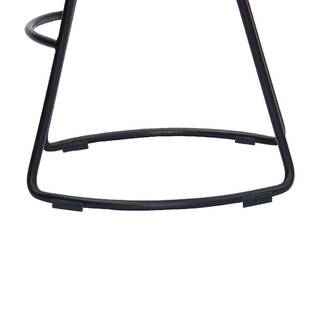 30’’ Saddle Seat Bar Stool with Metal Legs Brown and Black By The Urban Port UPT-37900