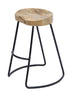 30’’ Saddle Seat Bar Stool with Metal Legs Brown and Black By The Urban Port UPT-37900