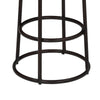 24 Inch Mango Wood Counter Height Barstool With Iron Base, Brown And Black By The Urban Port
