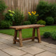 Wooden Garden Patio Bench With Retro Etching, Cappuccino Brown By The Urban Port