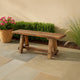 Wooden Garden Patio Bench With Retro Etching, Cappuccino Brown By The Urban Port