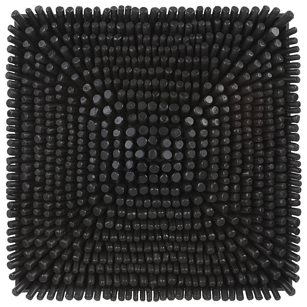 Uttermost Portside - Wood Wall Panel-24 Inches Tall and 24 Inches Wide-Satin Black Finish