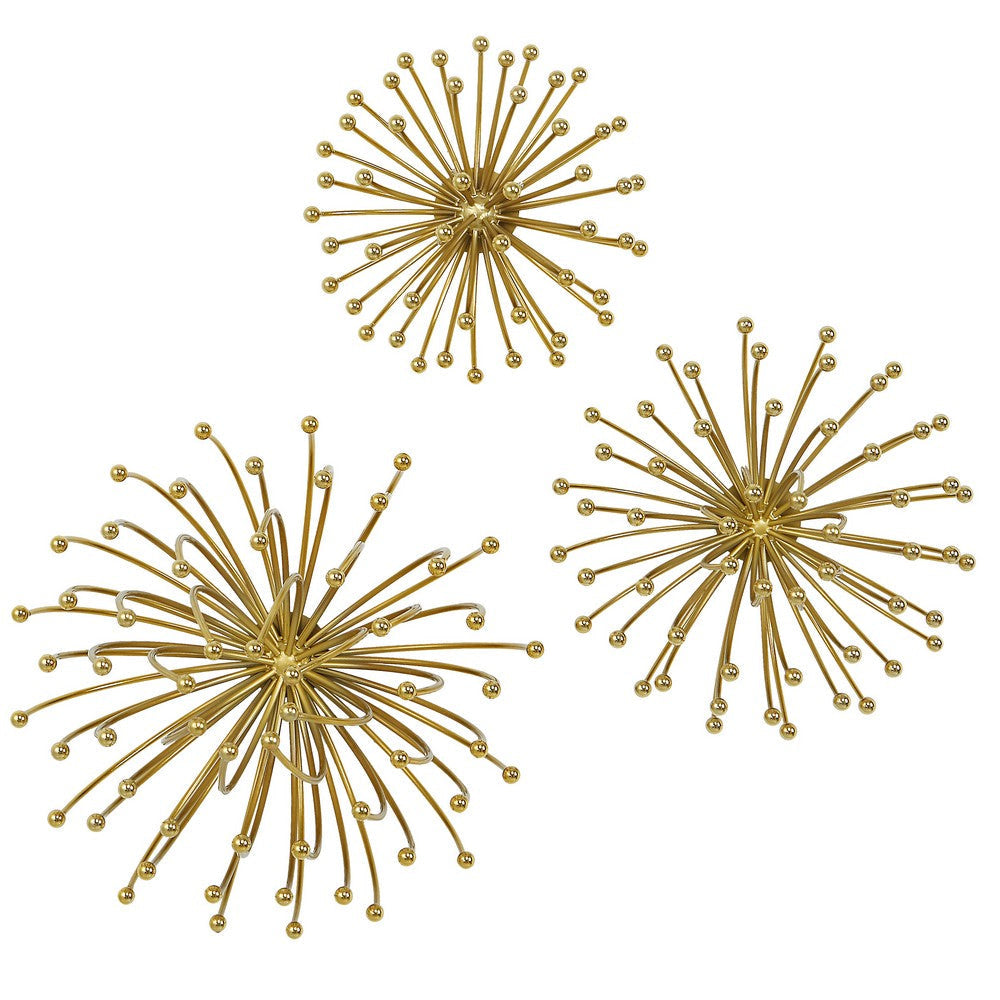 Uttermost Aga - Wall Decor (Set of 3)-7.25 Inches Tall and 11 Inches Wide