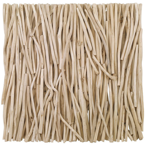 Uttermost Gathered Teak - Square Wall Decor-24 Inches Tall and 24 Inches Wide-Bleach Finish