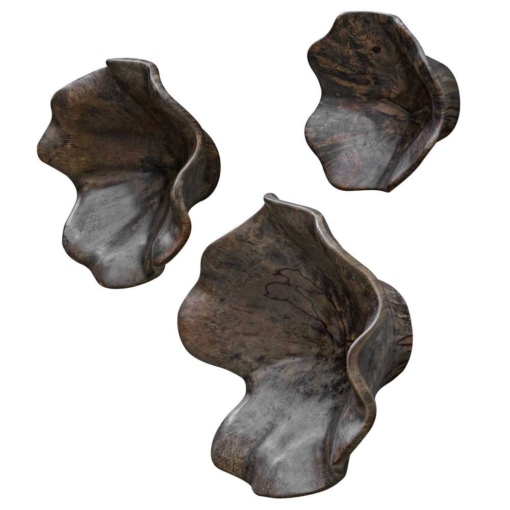 Uttermost Two Wood Wall Décor In Mocha Set/3 UT-04361