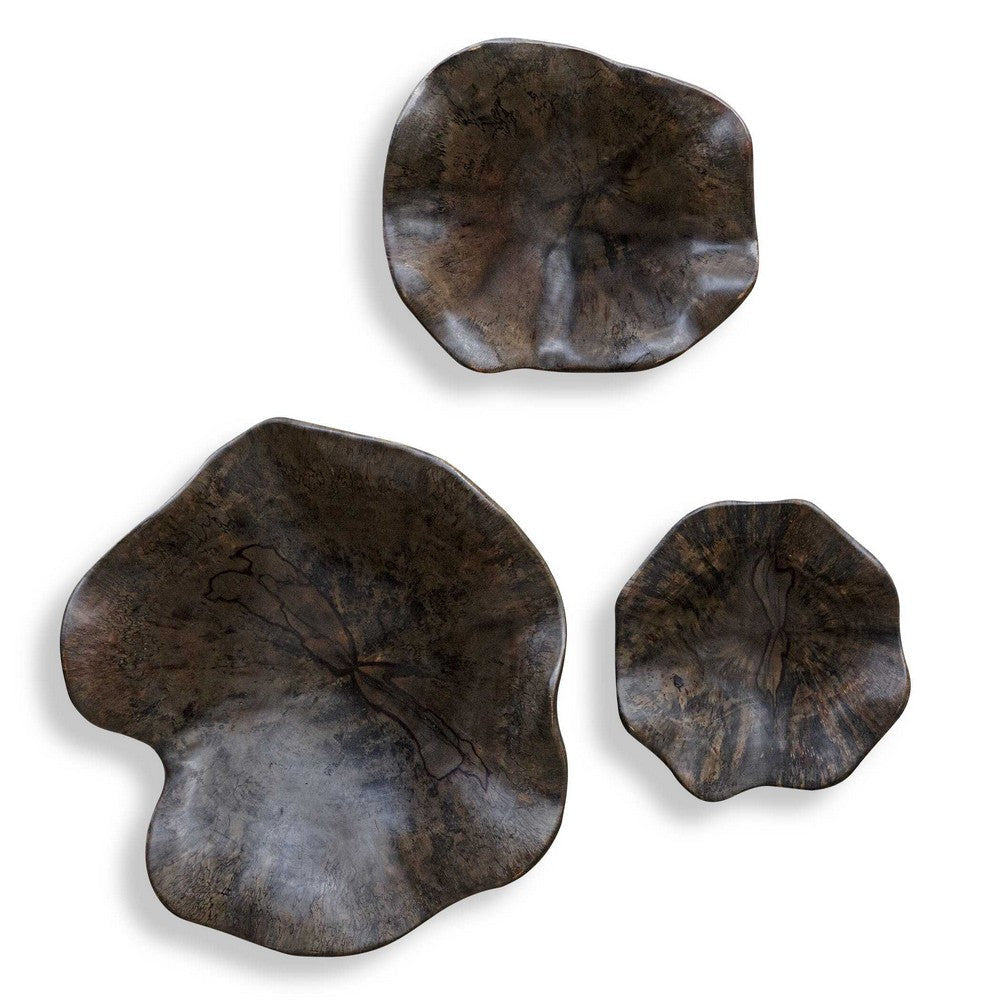 Uttermost Two Wood Wall Décor In Mocha Set/3 UT-04361