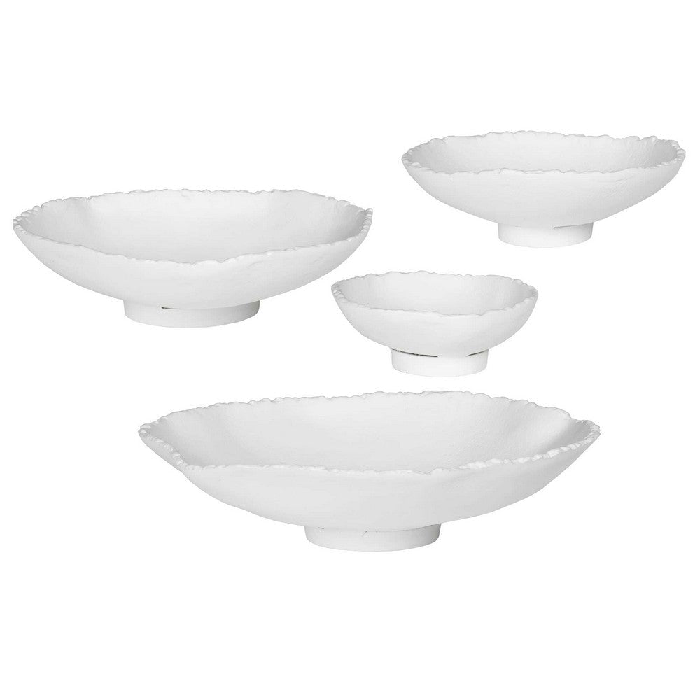 Uttermost Lucky Coins White Metal Wall Bowls Set/4 UT-04362