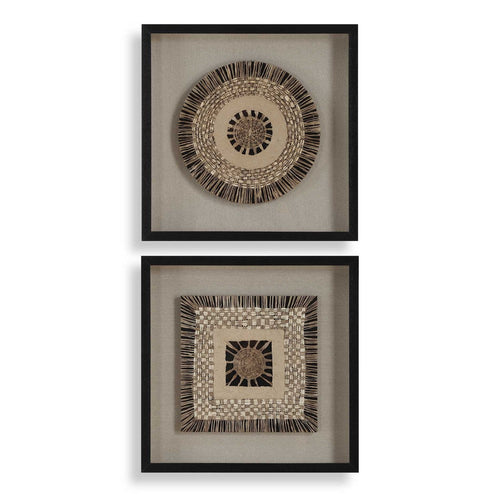 Uttermost Intertwine Knit Paper Shadow Box Set/2