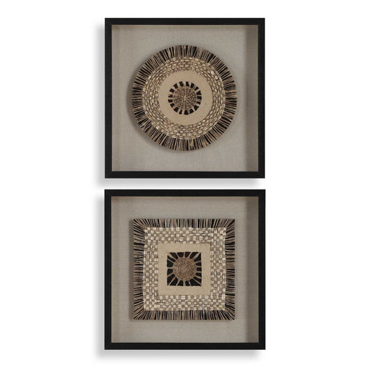 Uttermost Intertwine Knit Paper Shadow Box Set/2