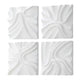 Uttermost Snowdrift Sculpted White Wall Decor Set/4 UT-04368