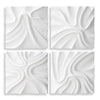 Uttermost Snowdrift Sculpted White Wall Decor Set/4 UT-04368