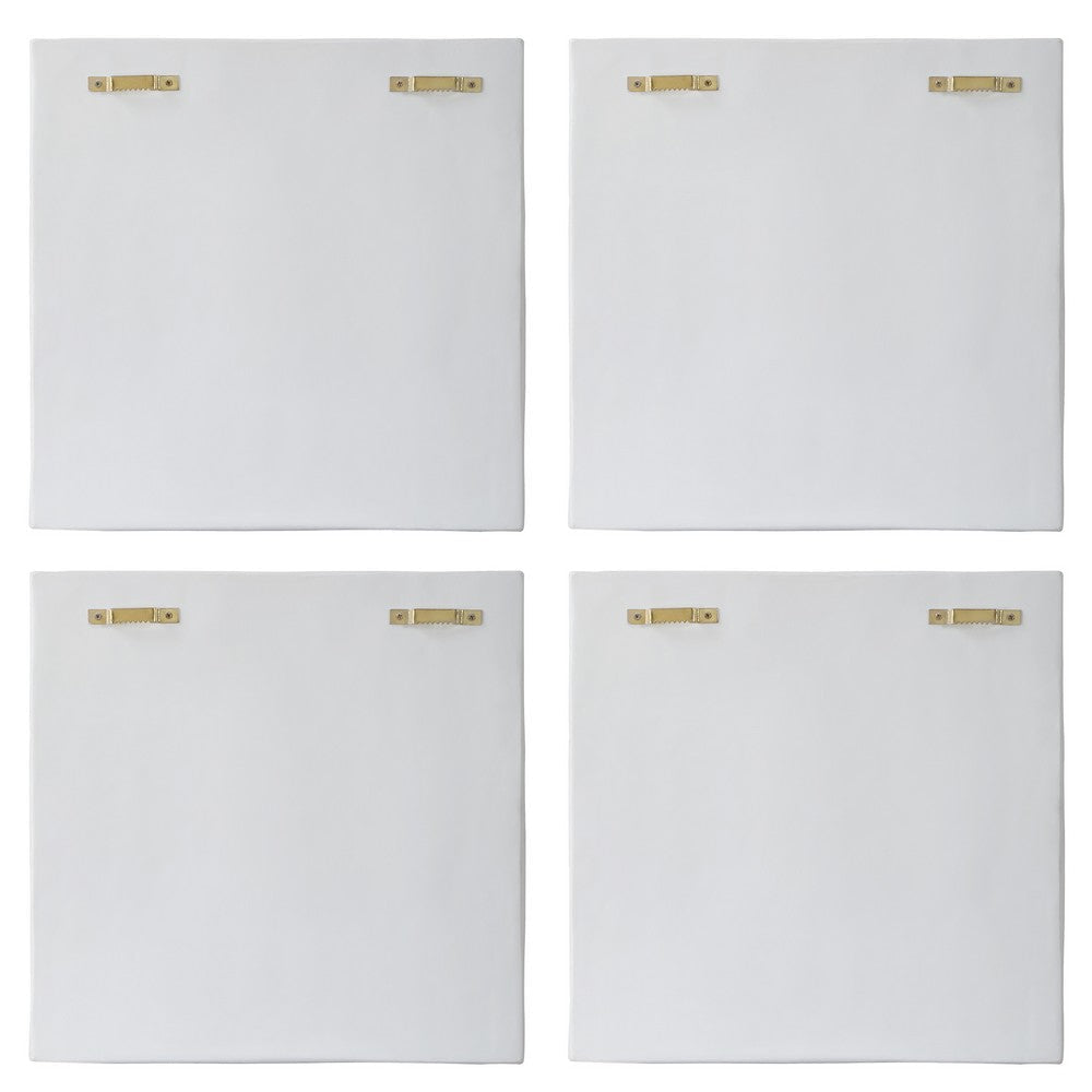 Uttermost Snowdrift Sculpted White Wall Decor Set/4 UT-04368