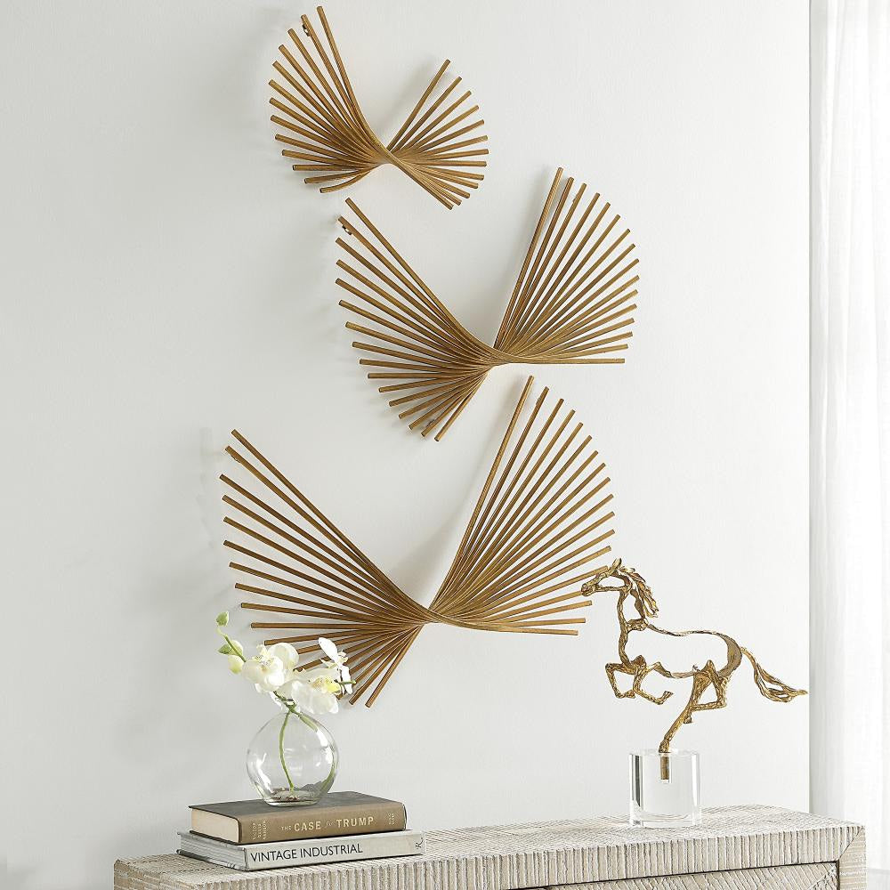 Coreograph Wall Decor (Set of 3)-16.38 Inches Tall and 24 Inches Wide Uttermost 04375 UT-04375
