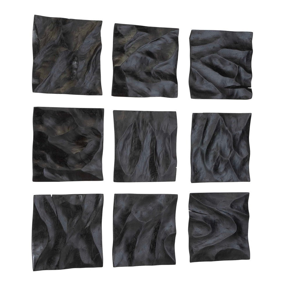 Uttermost Malosi Black Wood Wall Decor Set/9 UT-04377
