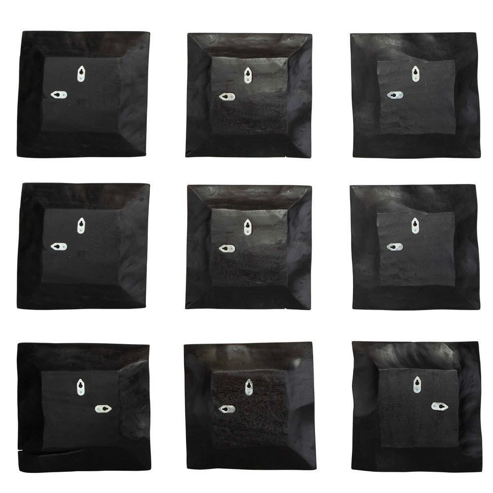 Uttermost Malosi Black Wood Wall Decor Set/9 UT-04377