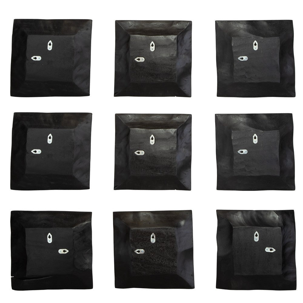 Uttermost Malosi Black Wood Wall Decor Set/9 UT-04377