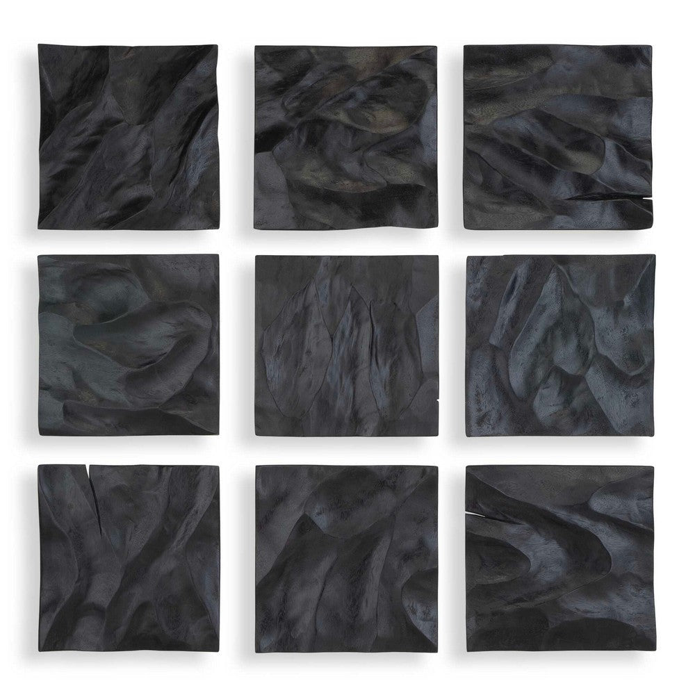 Uttermost Malosi Black Wood Wall Decor Set/9 UT-04377