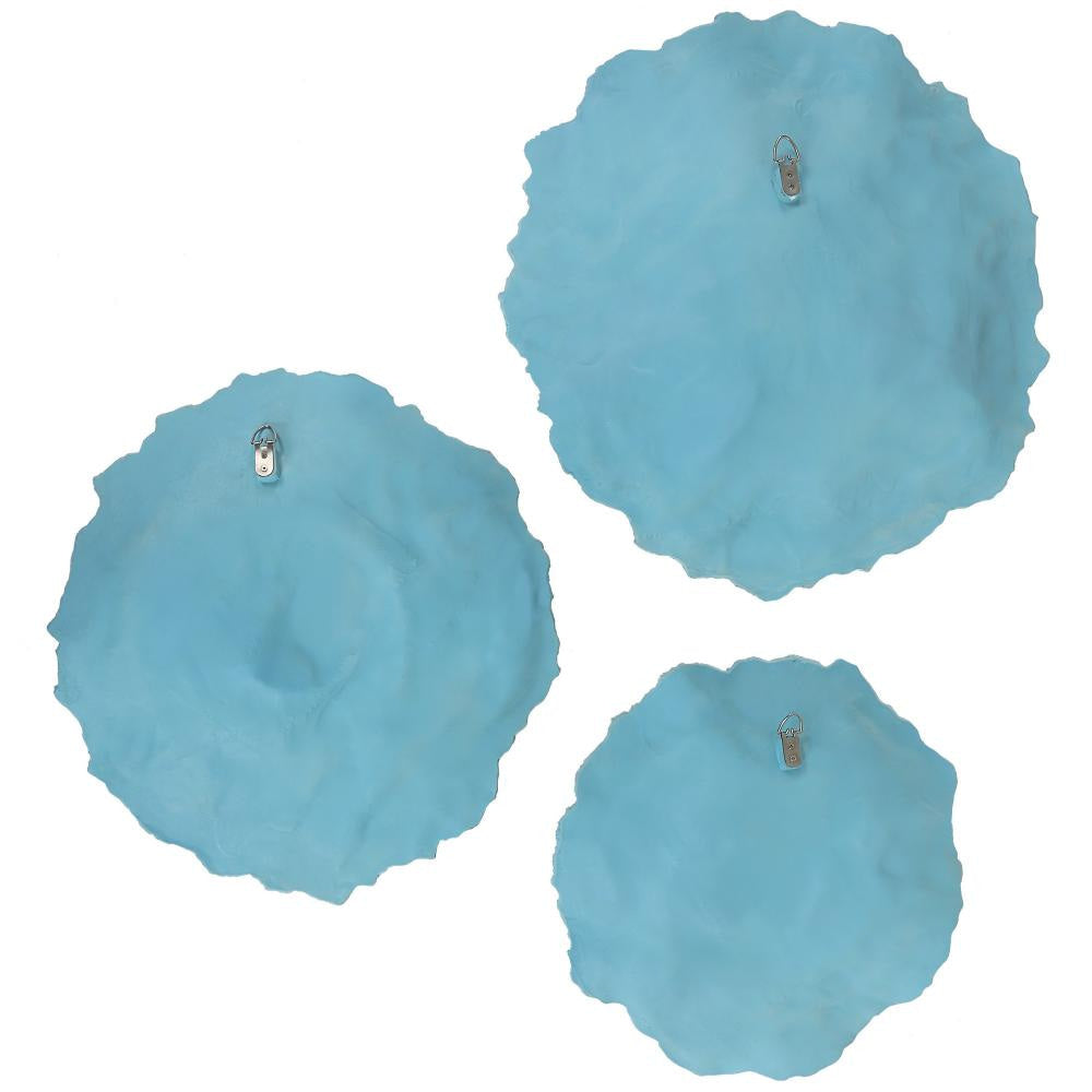 Uttermost 04378 Ocean Gems 22’’ Tall Polyresin Abstract Sculpture - Set of 3 - Blue UT-04378