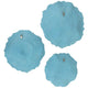 Uttermost 04378 Ocean Gems 22’’ Tall Polyresin Abstract Sculpture - Set of 3 - Blue UT-04378