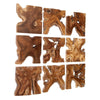 Uttermost 04379 Talia 16’’ x 16’’ Frameless Decorative Panels - Set of 9 - Brown UT-04379