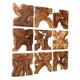 Uttermost 04379 Talia 16’’ x 16’’ Frameless Decorative Panels - Set of 9 - Brown UT-04379